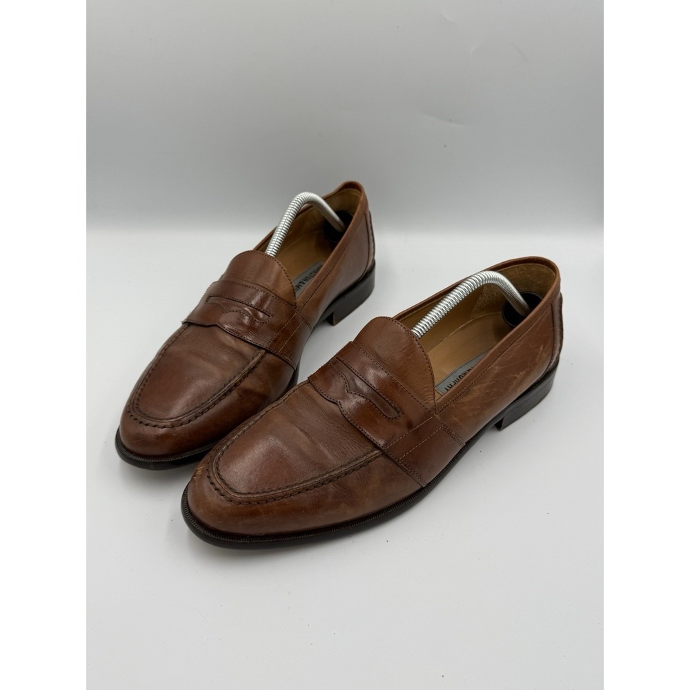 Johnston & Murphy Genuine Leather Penny Loafer Men's 10.5M Brown Slip On 15-1984